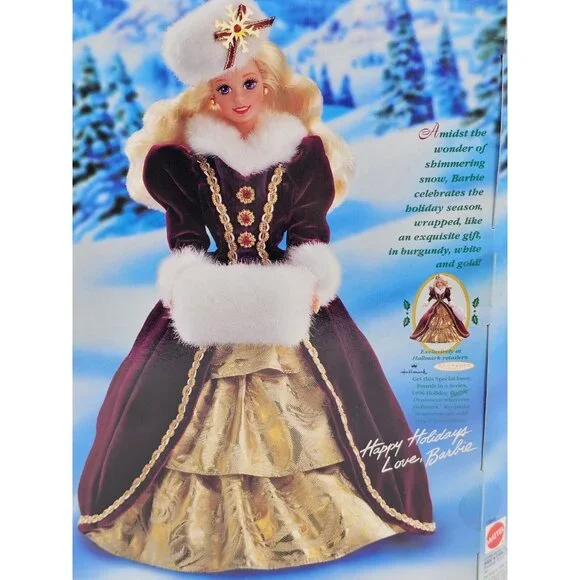 Barbie Holiday 1996 Christmas Happy Holidays Barbie Doll Mattel Special Edition
